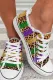 Mardi Gras Leopard Daily Flats Canvas Shoes
