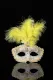 Yellow Mardi Gras Face Masks & Accs