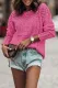 Rose White/Black/Sky Blue/Pink/Gray/Beige Solid Drop Shoulder Knit Sweater