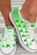 St. Patrick's Day Clover Graphic Canvas Shoes