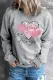 Pink Love Heart Long Sleeve Sweatshirt