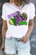 Mardi Gras Heart-shaped Round Neck Casual T-Shirts