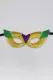 Mardi Gras Sequins Purple Green Yellow Tricolor Half Face Mask
