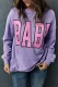 BABE Letter Graphic Pullover Sweatshirt