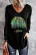 Mardi Gras Willow Graphic V Neck Casual T-Shirts