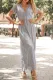 Gray Fill Your Heart Lace Maxi Dress