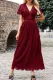 Red Fill Your Heart Lace Maxi Dress