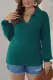 Green Solid Color Plus Size Sweatshirt