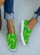 St. Patrick's Day Clover Canvas Festival Sporty Casual Sneakers