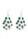 St. Patrick\'s Day Clover Plant Festival Leather Earrings