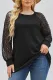Plus Size Swiss Dots V Neck 3/4 Sleeve Casual Blouse Tops