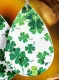 St. Patrick's Day Clover-print Casual Earrings