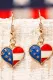 Multicolor Women's Earrings Star Heart Flag Earrings