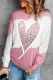 Love Heart Round Neck Casual Blouse