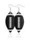 Women\'s Earrings Football PU Leather Earrings