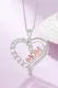 Silver Silver Rhinestone Heart-shaped Pendant Necklace