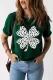 St.Patricks Day Leopard Shamrock Clover Graphic T-Shirts