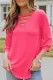 Long Sleeve V Neck Cut Out Blouses Top