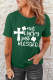 Not Lucky Just Blessed Slogan St. Patrick's Day Shamrock Graphic Tee