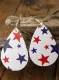 American Flag Star PU Earrings