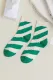 Green Diagonal Stripe Medium Hose Socks