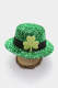 Green-3 St. Patrick's Day Shamrock Clover Top Hat Hairpin