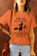 Witch Cat Halloween Orange T-Shirts