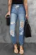 Drawstring Casual Ripped Jeans