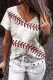 Baseball V Neck Casual T-Shirts