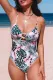 Floral Cut-out Bodycom Party One Pieces Swimwear