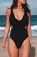 Solid Cut-out Bodycom Party One Pieces Swimsuit