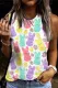 Easter Rabbit Egg Round Neck Shift Casual Tank Tops