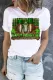 St. Patrick's Day Clover Horse Round Neck Shift Casual T-Shirts