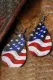 American Flag Teardrop Hook Earrings