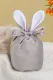 Gray Easter Bunny Ears Velvet Bag Gift Box Sugar Box Wedding Wedding Candy Box