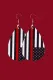 Independence Day Flag Leather Drop Earrings