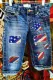 American Falg Ripped Casual Bermuda Jeans