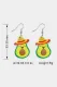 Green-2 Mexican Avocado Cactus Hat Colorful Earrings