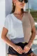 Colorblock V Neck Shift Casual Sweaters T-Shirts