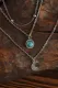 Multi-layered Turquoise Moon Pendant Necklace