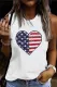 American Flag Reversible Flip Up Sequin Round Neck Shift Casual Tank Tops