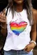 Rainbow Pride Month Round Neck Shift Casual Tank Tops