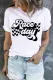 Checkerboard Plaid Race Day Round Neck Shift Casual T-Shirts