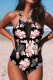 Mesh Accent Floral One-piece Swimwear