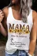 Custom Personalized Sunflower MOM Graphic Scoop Neck Tank Top