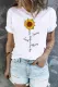 Custom Personalized Sunflower MOM Crew Neck T-shirt