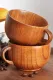 Water cup with wooden handle