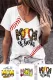 Custom Softball MOM Personalise V-neck Loose T-shirt