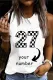 Custom Personalized Plaid Number GraphicTank Tops