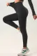 Solid Color High Waist Ribbed Yoga Leggings